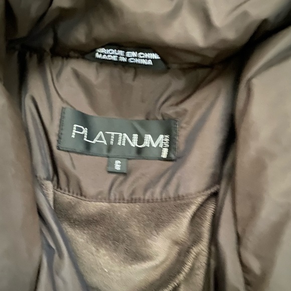 Charcoal Gray full length puffer down jacket size small - Picture 3 of 8